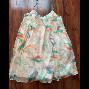 Zara Watercolor Chiffon Babydoll Dress